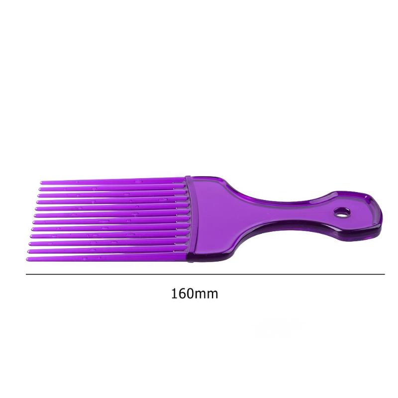 Peine de horquilla de pelo Afro de dientes anchos Unisex, cepillo de inserción de masaje rizado, estilo de cabello