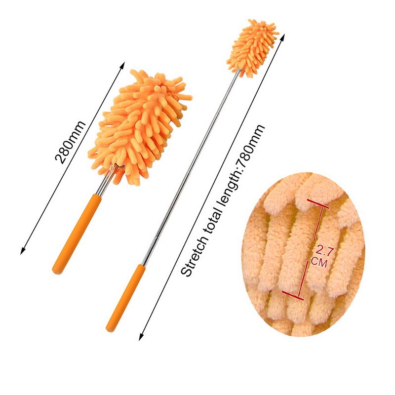 Soft Microfiber Duster Dust Cleaner Adjustable Stretch Extend Microfiber Feather Duster Furniture Dust Brush Household Cleaning