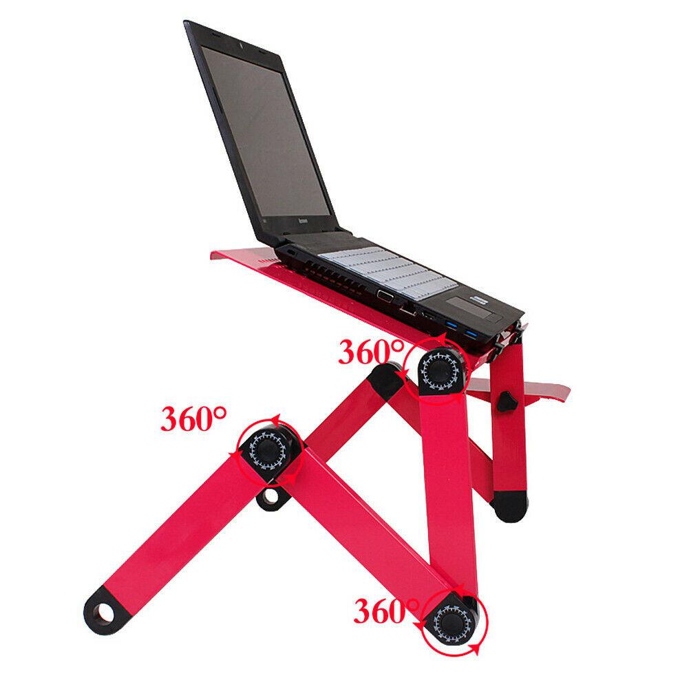 Soporte para ordenador portátil, bandeja de mesa para escritorio, soporte ajustable portátil para cama, soporte para ordenador, bandeja lateral para guardar ratón D20