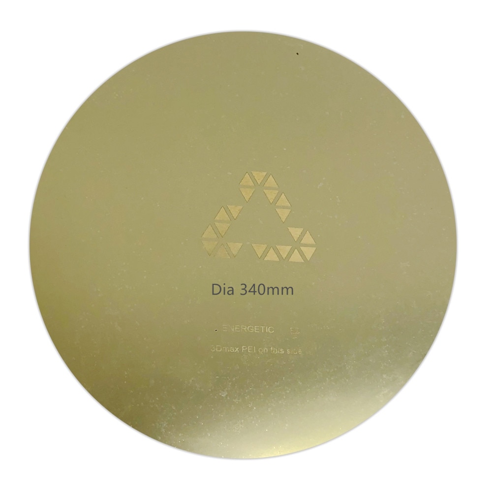 ENERGETIC Upgrade 3D Printer Tevo Little Monster Heated Bed, Removal Round Spring Steel Sheet applied PEI Plate Dia 350mm