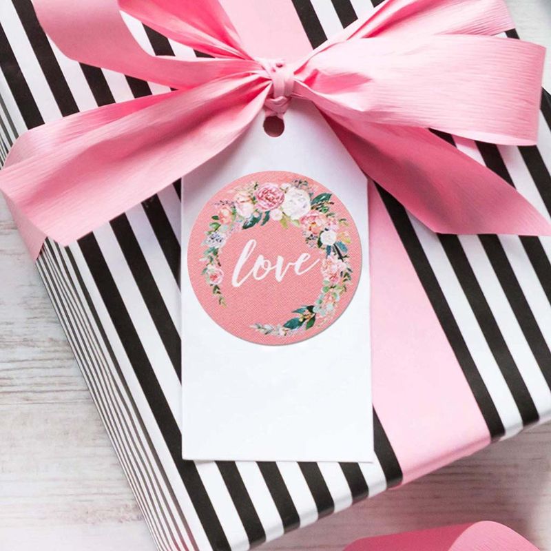 500 Uds pegatinas florales de agradecimiento de amor Paquete de sellos para álbum de recortes de de boda etiqueta R7RC