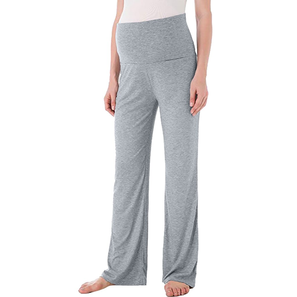 Pantalon femme enceinte femme maternité large pantalon de salon droit Stretch pantalon de grossesse pantalon femme enceinte #06