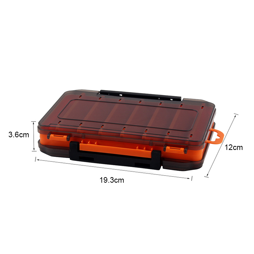 14 Compartments Fishing Lure Boxes Bait Storage Box Fishing Tackle Case Waterproof Double Sided Open Organizer Case