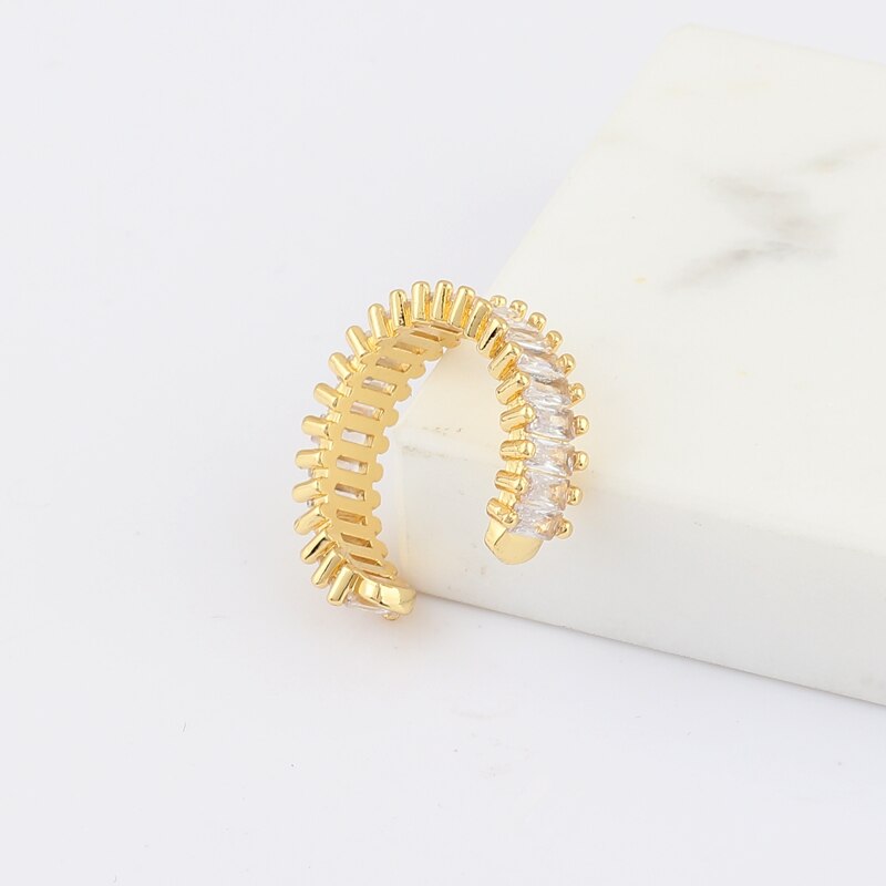 Anillos de tamaño de apertura ajustable para mujer, diamantes de imitación redondos, joyería de cristal a la , novedad
