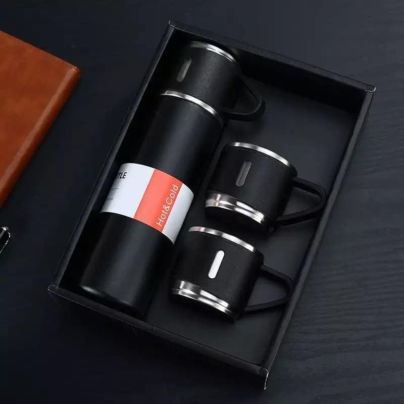 500ML 304 Stainless Steel Vacuum Insulated Bottle Set Office Business Style Coffee Mug Thermos Bottle Portable Flask Carafe