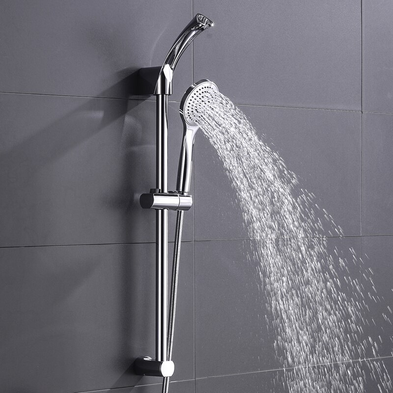 Wandmontierte Duschgleitstange für Badezimmer, verstellbare Gleitstange für Höhle gesamten Familiengebrauch, Regen-Spa-Dusche, Schiebestangen-einstellen, Chrom