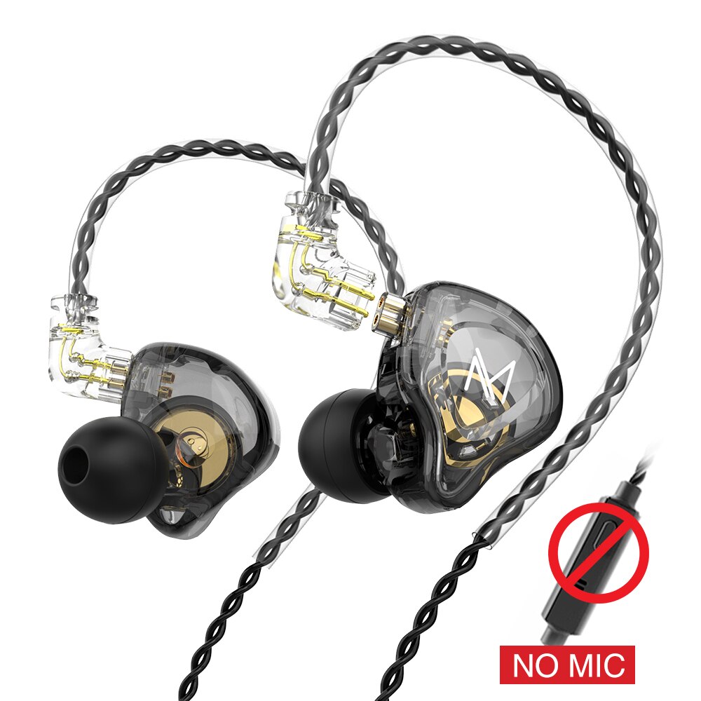 Newes trn  mt1 hifi in-ear-kopfhörer mit ohrhörern, dj-monitor-kopfhörer, dynamische sport-kopfhörer mit geräuschunterdrückung, iem-headset kz edx trn  ta1 m10 st1: Mt1 schwarz
