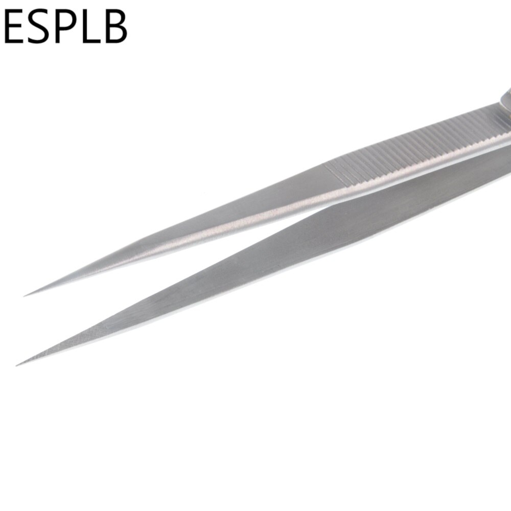 6'' Lock Tweezers Precision Slide Straight Tip Tweezers Anti Static Component Electronics Jwelery Tiny Repair Tools