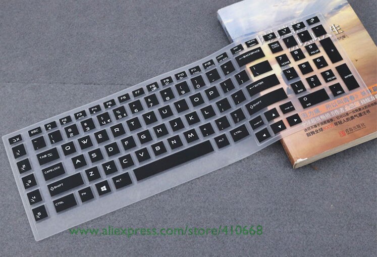 Silicone Keyboard Cover Skin Protector For Dell Alienware AREA-51M AREA-51 17 R3 M17 M15 17r5 15r4 r3 17.3 15.6 inch Laptop: Black