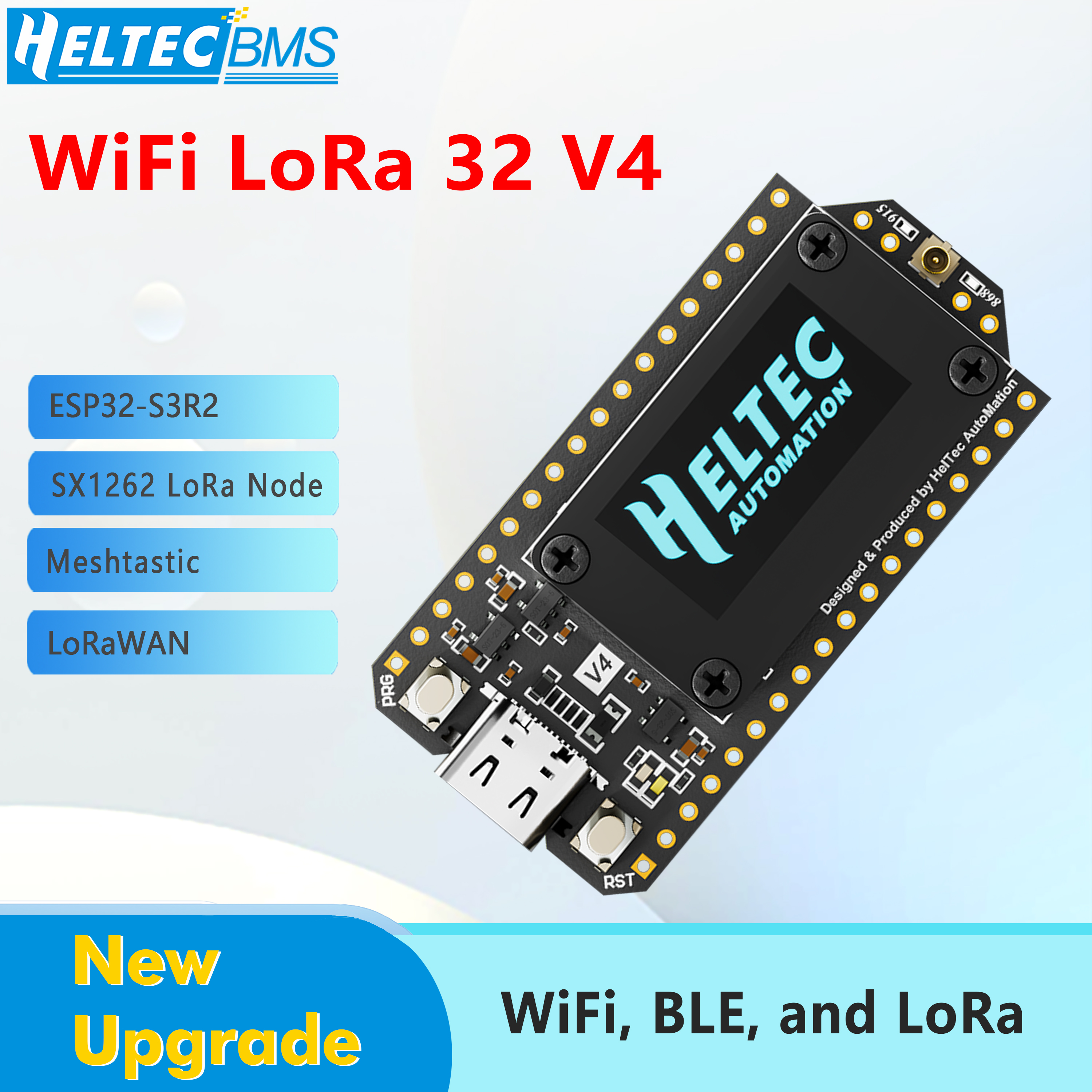 Aktualisierung wlan lora 32(v4)  esp 32 s 3+sx1262 ble lora-knoten, meshtastic- und lorawan-kompatibel , 28 dbm sendeleistung