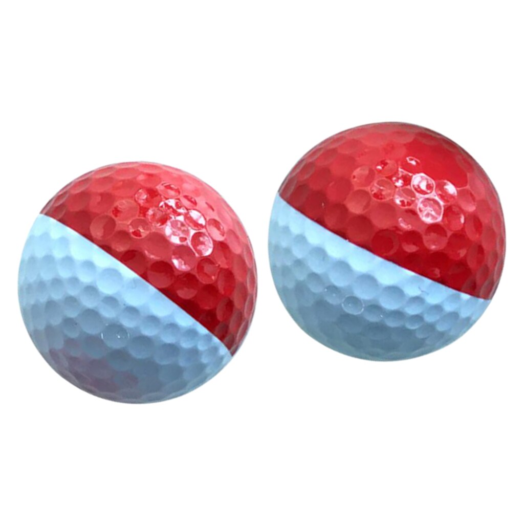 2 Pack Practice Golf Balls - Performance Synthetic Rubber - 42.7mm Diameter