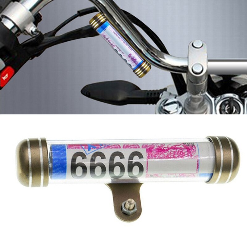 Motorrad Tax Disc Tube – Universeller Halter Aus Aluminium & Acryl, Wasserdicht, Für Steuerplakette & Kleine Papiere (Silber)