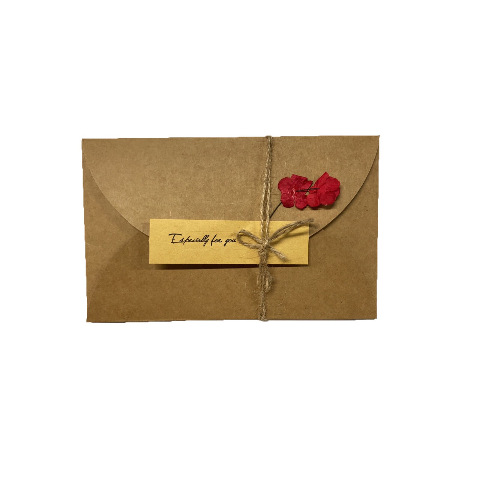 Vintage Kraft Paper Dried Flower Greeting Paper Ca... – Grandado