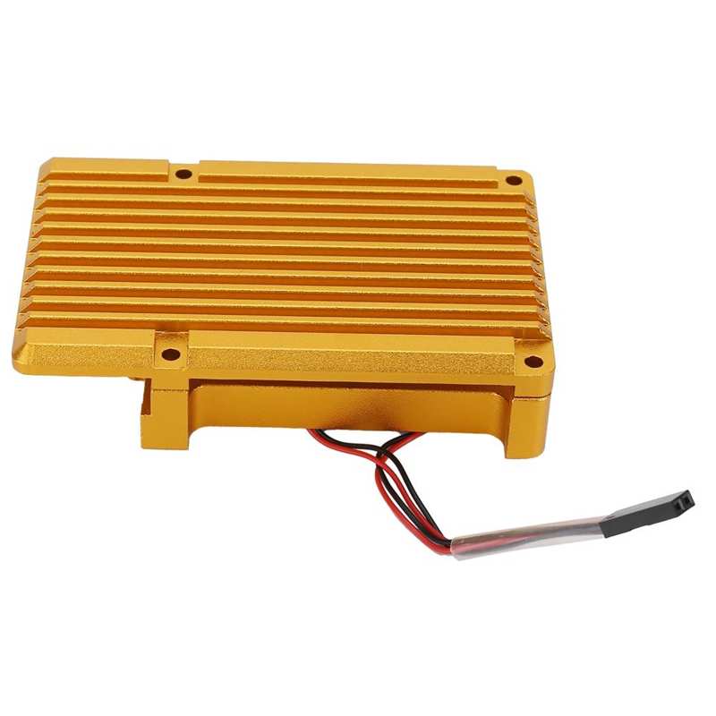 Protective Shell Enclosure Cover Protection Casing Golden Quick Heat Dissipation Aluminium Alloy High Harness for Raspberry Pi 4