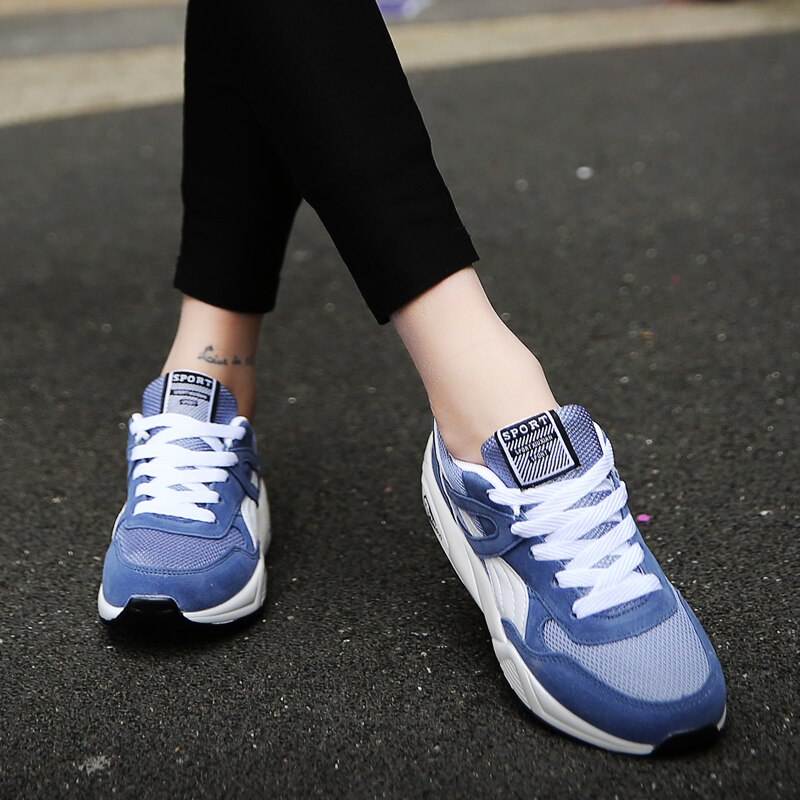 Kvinder fritidssko dame letvægts åndbare komfortable sneakers flade pink sko kvinder tennis feminino platform sko zapatos