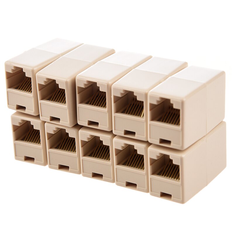 RJ45 Cat5カプラ〜joiners〜ジェンダーチェンジャー × 10パック