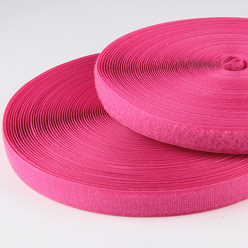 20mm*25 Yard Colorful Velcro Nylon Hook and Loop Tape Adhesive Fastener Sticke No Glue Garment Clothing Sewing Accessories