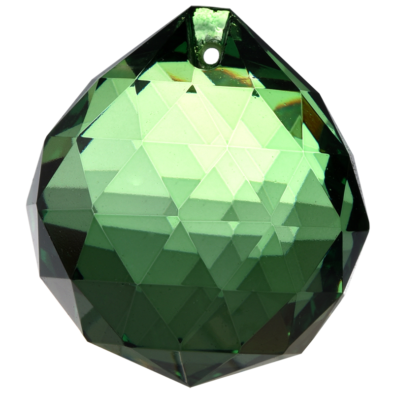 40mm Feng Shui Crystal ball - Green: Default Title
