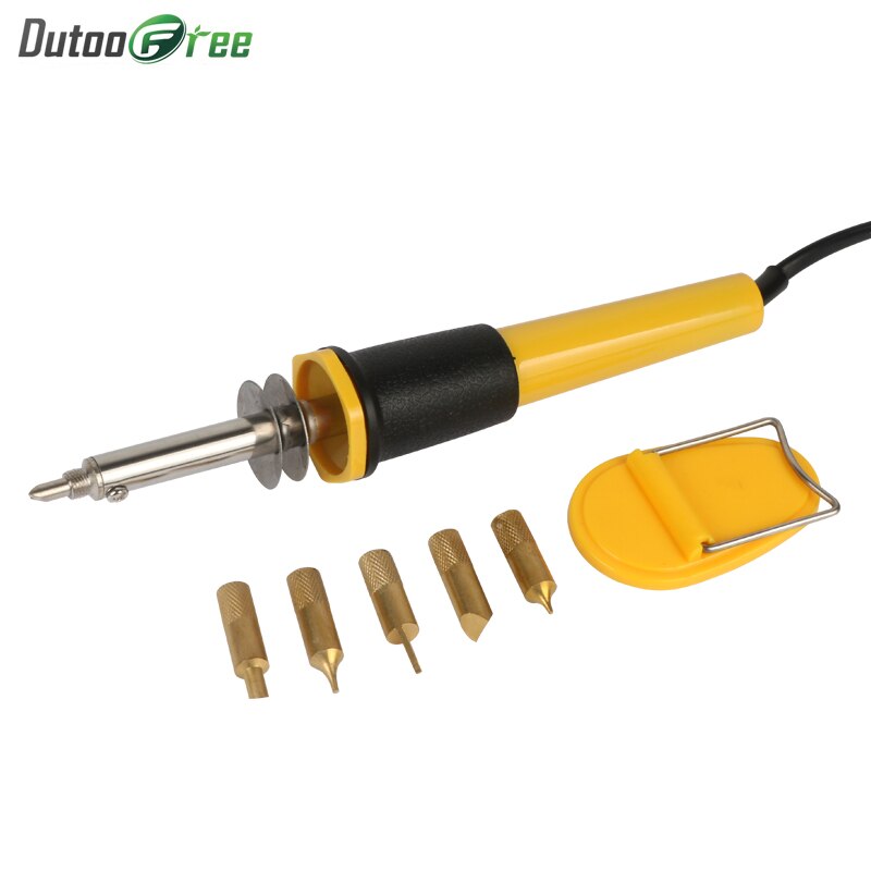 1Set 30W Electric Soldering Iron Pen Wood Burning Pen Set Pencil Burner With Brass Tips and Accessories Diy Tools Burning Brush