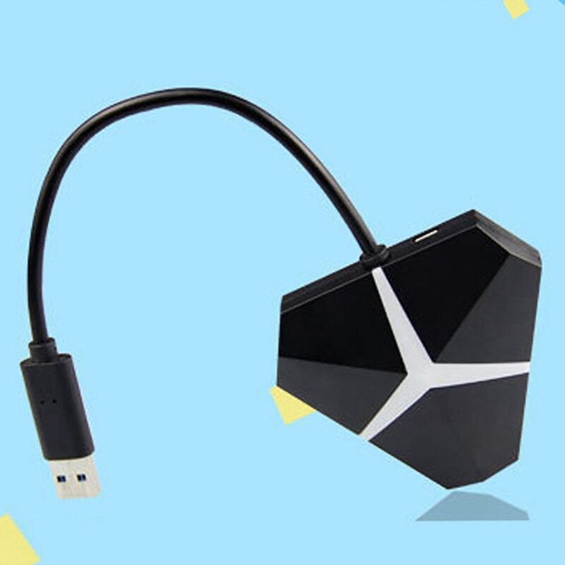 USB3.0 HUB 4-Port Splitter 3.0 Hub 3.0Hub Extender Color Light Usb Computer Splitter (Black)