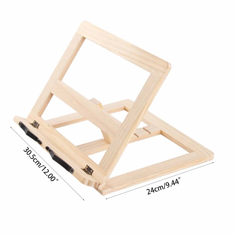 Foldbart træ bogstøtter stand kogebog holder læsestativ træ læser bog support stativholdere tablet pc