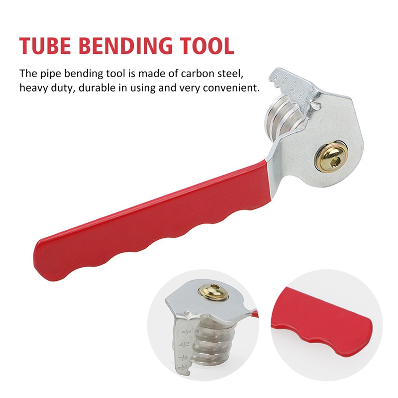 4 In 1 Portable Pipe Tube Bender 1/4 Inch 5/16 Inch 3/8 Inch Car Repair Pipe Universal Carbon Steel Tubing Bending Tool
