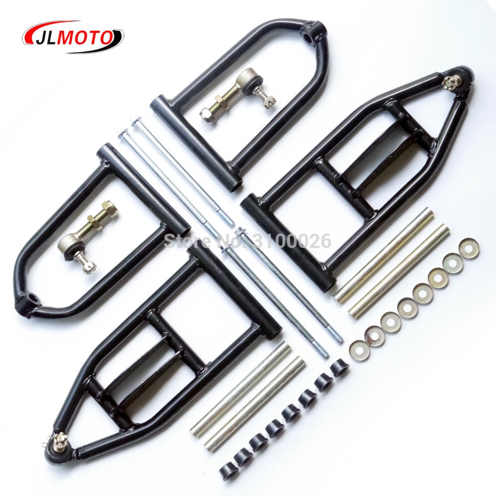 1Set 340mm Front Suspension Swing Arm Upper/Lower A Arm of DIY 50cc 90cc 110cc 125cc ATV 4 Wheels Quad Bike Buggy Go Kart Parts