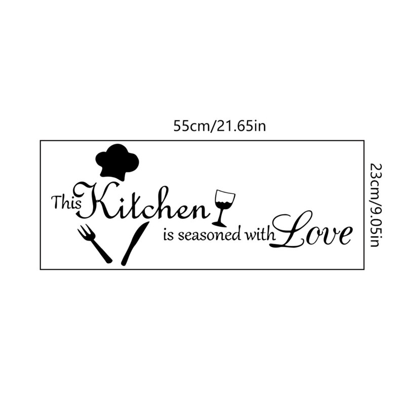 Kitchen Pattern Wall Sticker Kitchen Dining Living Room Mural Background Decor Wallpaper Art Stickers Home Decoration