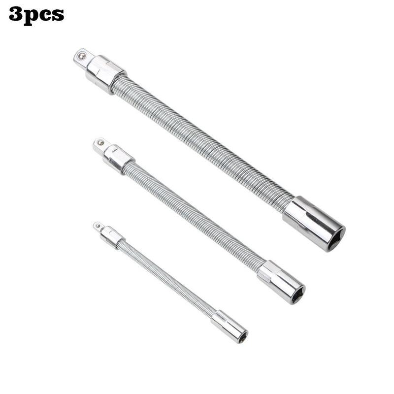 Hex Flexible Shaft Extension Drill Impact Driver Ratchet Screwdriver Bits Extend Rod Socket Ratchet Wrench Bar Adjustment Tools: Default Title