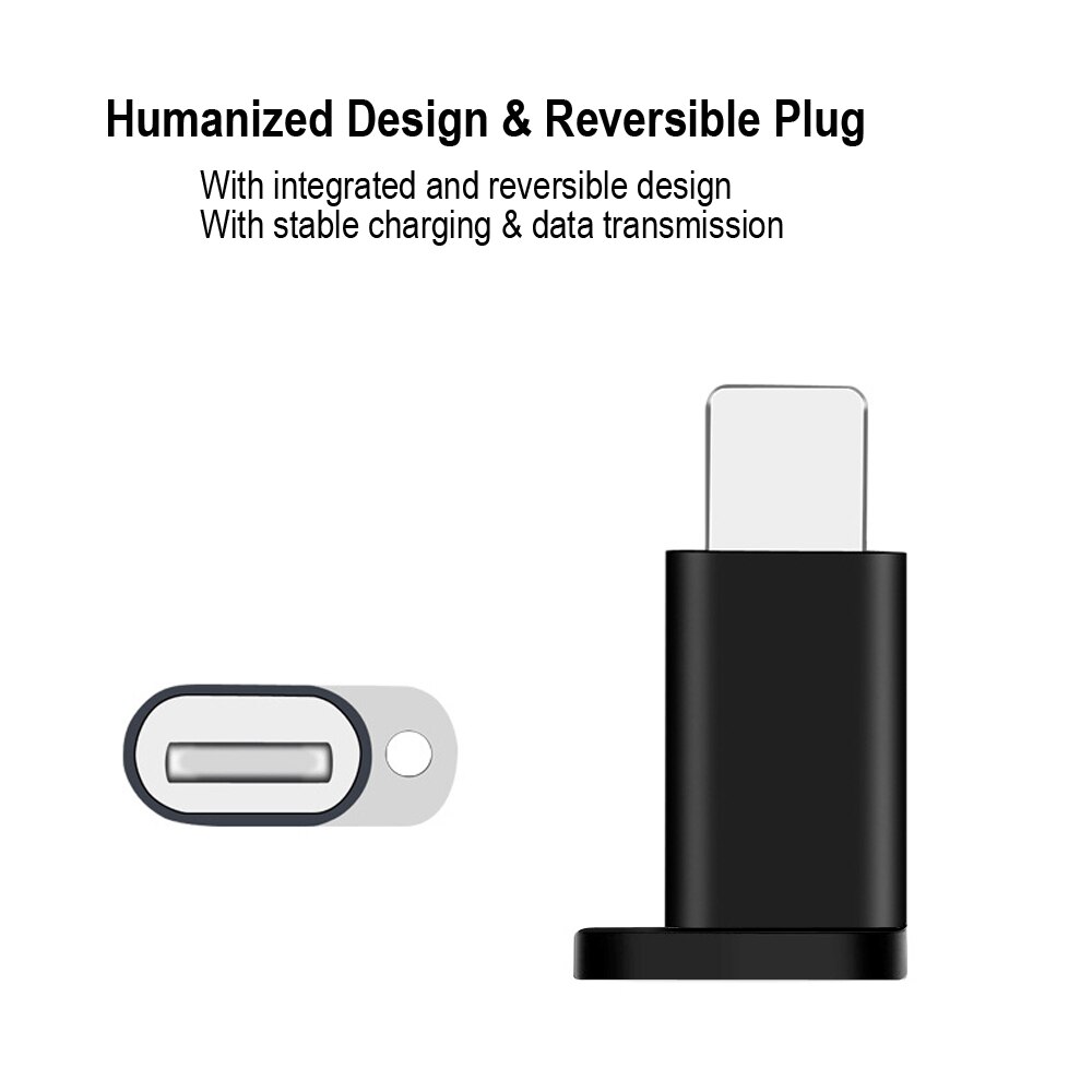 VOXLINK Adapter Micro USB To Lighting 8Pin For Apple Adapter With Key Chain For iphoneX XS XR 6 7Plus Sync Charger OTG Converter