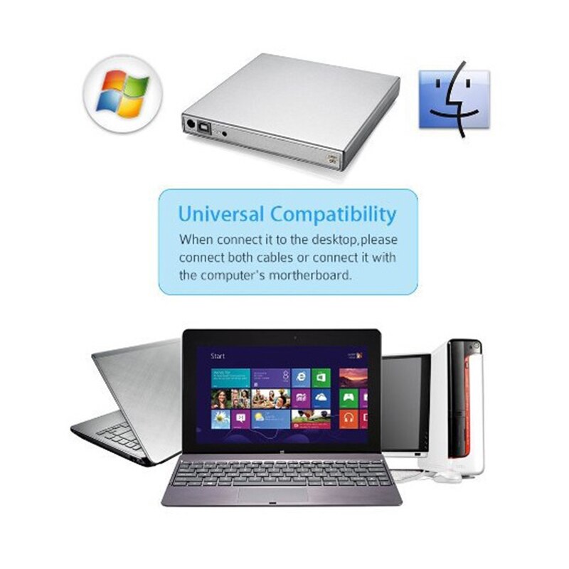 USB external optical drive 24-speed CD music burner mobile optical drive external CD burner USB2.0 COMBO