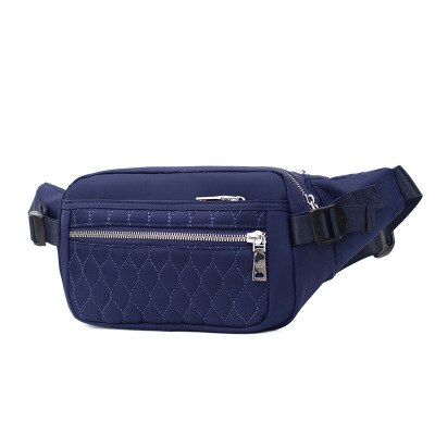 Sac banane à carreaux à la taille pour femmes, sacoche ceinture, sacoche ceinture, en Nylon, pour porte-monnaie Mobile,: Dark blue