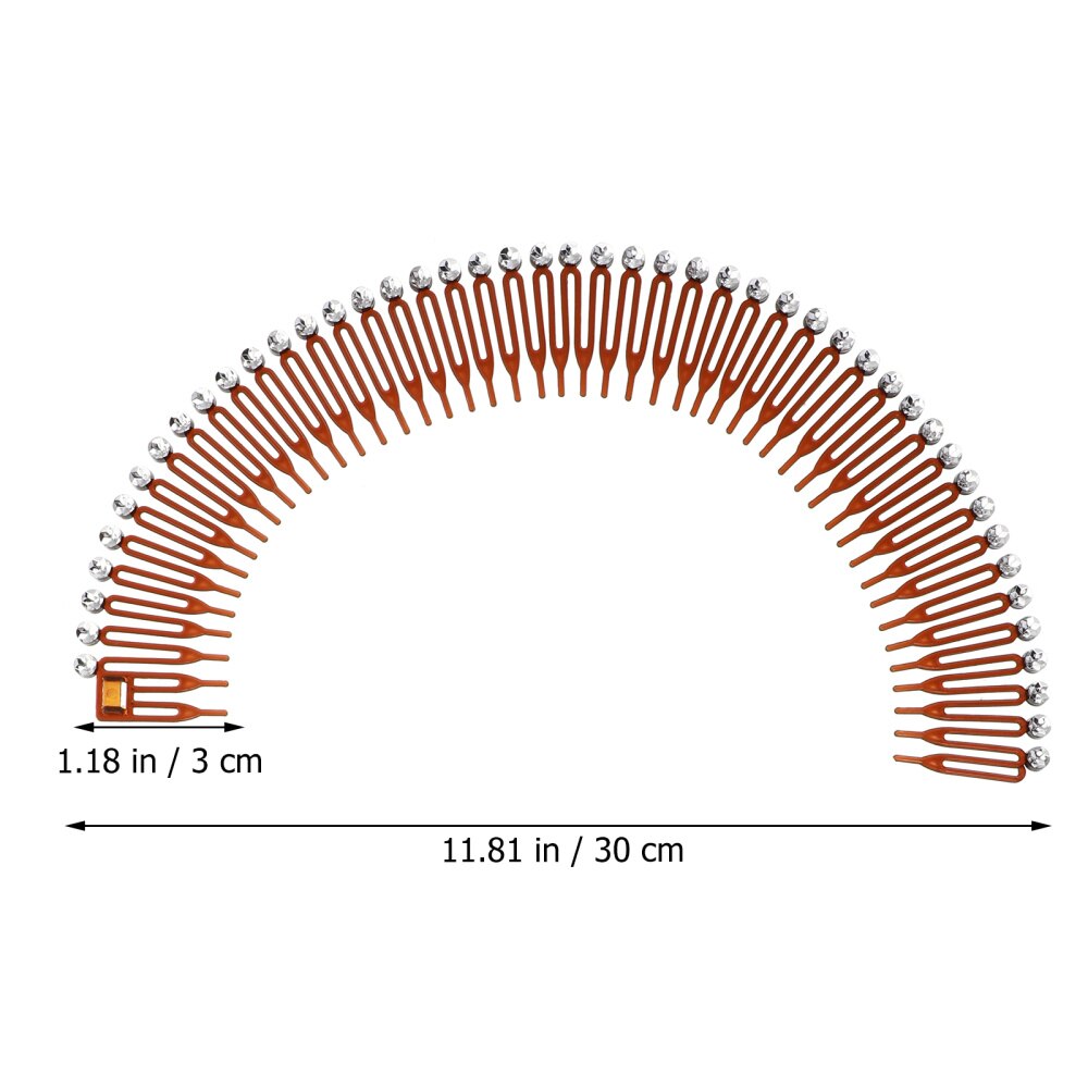 12 Uds Stretch peine del pelo de la Circular peine extensible Flexible de plástico Círculo del Peine del pelo para las mujeres la Circular diademas