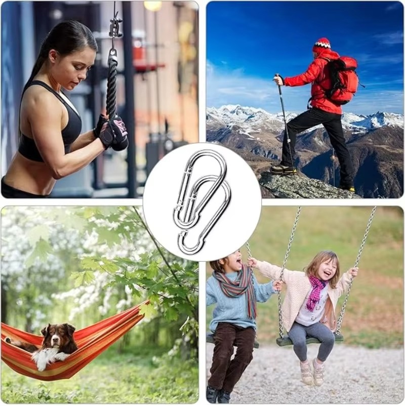 Mini mosquetón de aleación, equipo de supervivencia, gancho de montañismo para campamento, mosquetón para exteriores, llavero, ganchos turísticos, hebilla de pesca,
