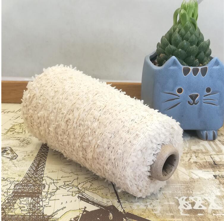 200g/Lot Fancy butterfly Yarn for Knitting Feather Crochet Yarn For Crocheting thread to knitted patchwork fabric Line handmake: beige