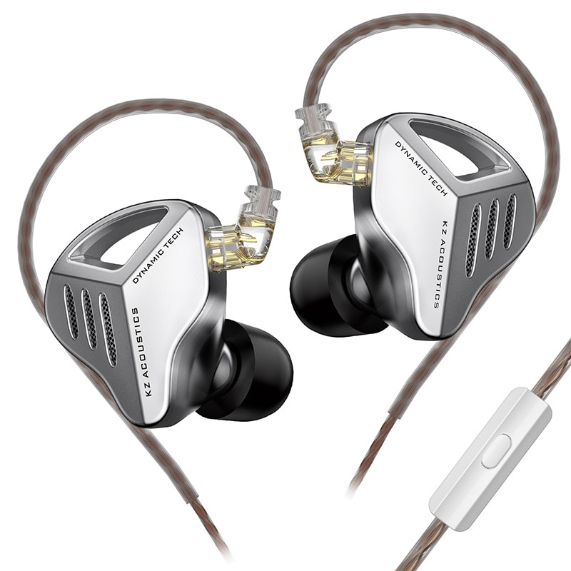 KZ ZVX auriculares dinámicos de graves HIFI, auriculares con Monitor de oído, auriculares deportivos con cancelación de ruido: Negro