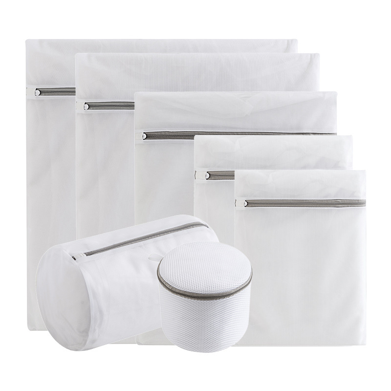Zipper Mesh Laundry Bag Polyester Laundry Wash Bags Coarse Net Laundry Basket Laundry Bags for Washing Machines Mesh Bra Bag