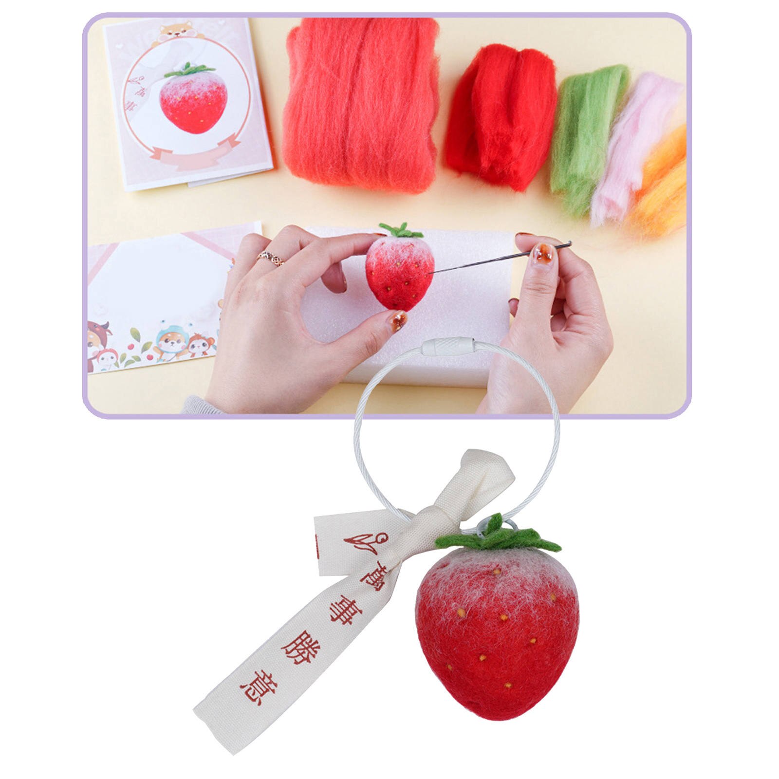 Kit de iniciación de fieltro de aguja, suministros de lana, Material de artesanía sin acabado, para niños y adultos
