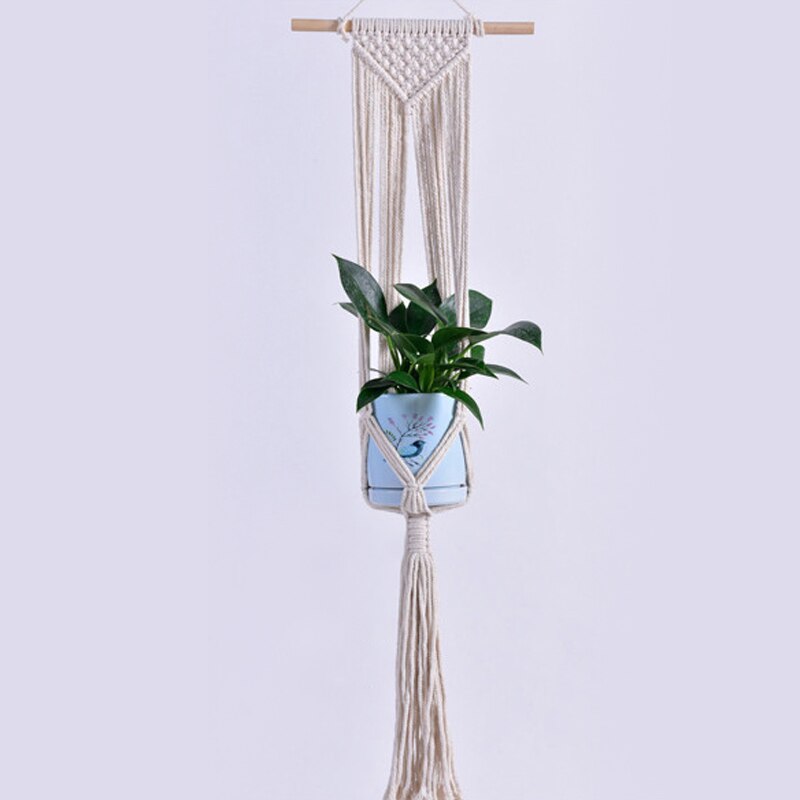 Handmade Hanging Baskets Flowerpot Plant Holder Macrame Plant Hanger Pot Indoor Wall Hanging Planter Hangers Holder Home Decor: 8
