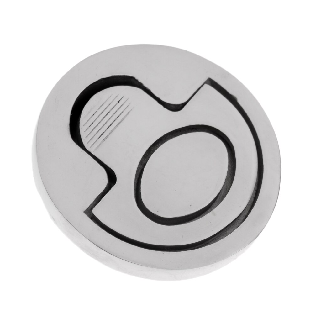 2pcs 316 Stainless Steel Round Flush Ring Pulls Recessed Hatch Door Drawer Handle Marine Boats Hardware, 50mm 2 inch