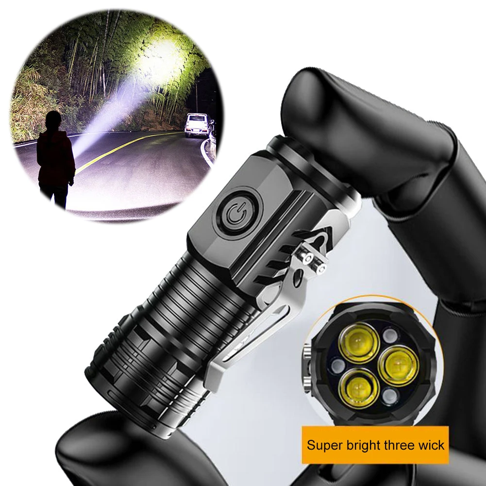 3led Super Heldere Zaklamp 300lm Auto Reparatie Werklampen Anti-Slip Garage Mechanic Lamp Usb Opladen Voor Outdoor Camping Gebruik