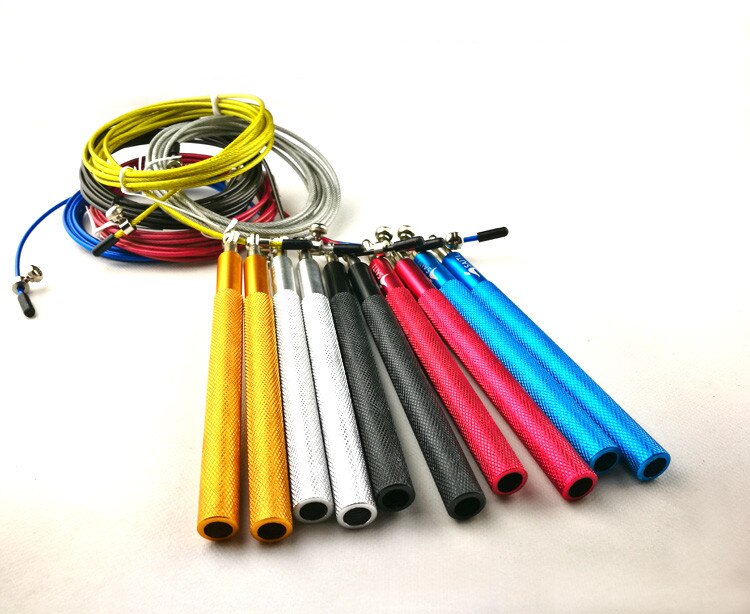 Crossfit fast Jump Rope Skip Speed skipping Ropes with Extra Speed Cable Ball Bearings Home Gym Training