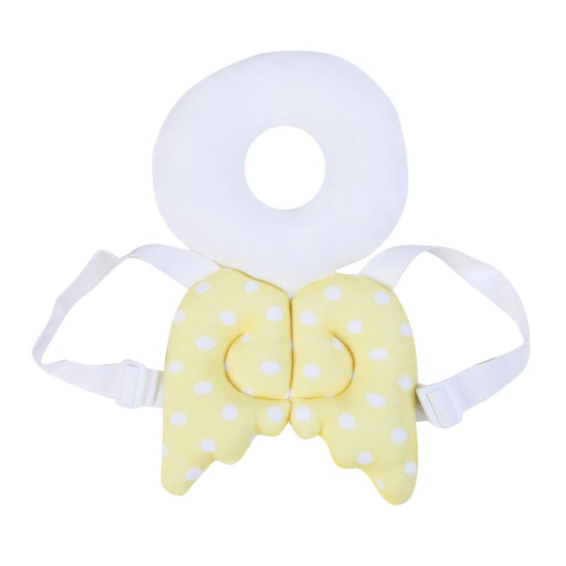 Baby Head Bescherm Pad Kussen Kids Peuter Bescherming Hoofdsteun Kussen Kleine Engelenvleugels Voorkomen Fall Baby Kussen: Geel