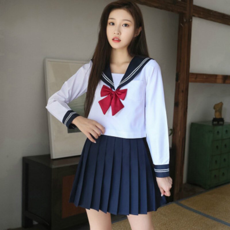 School Girl JK Uniform Women Chorus Performance Short Long Sleeve Japanese Sailor Uniforms Cute