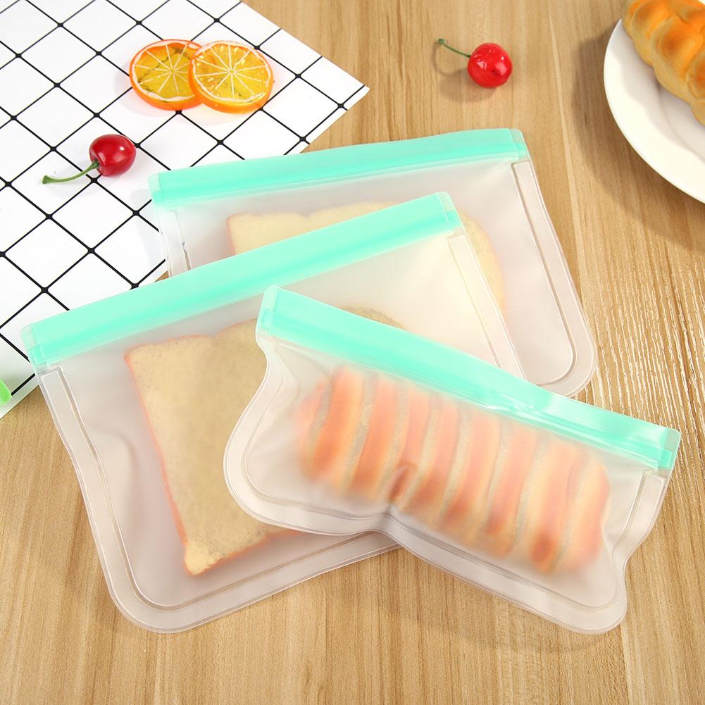 10/6 sztuk silikonowa torba na żywność silikonowe torby na żywność wielokrotnego użytku silikonowa torba na żywność torba na zamek szczelne robić zamrażarki zachowanie wielu celów Dropship: zielony 10szt