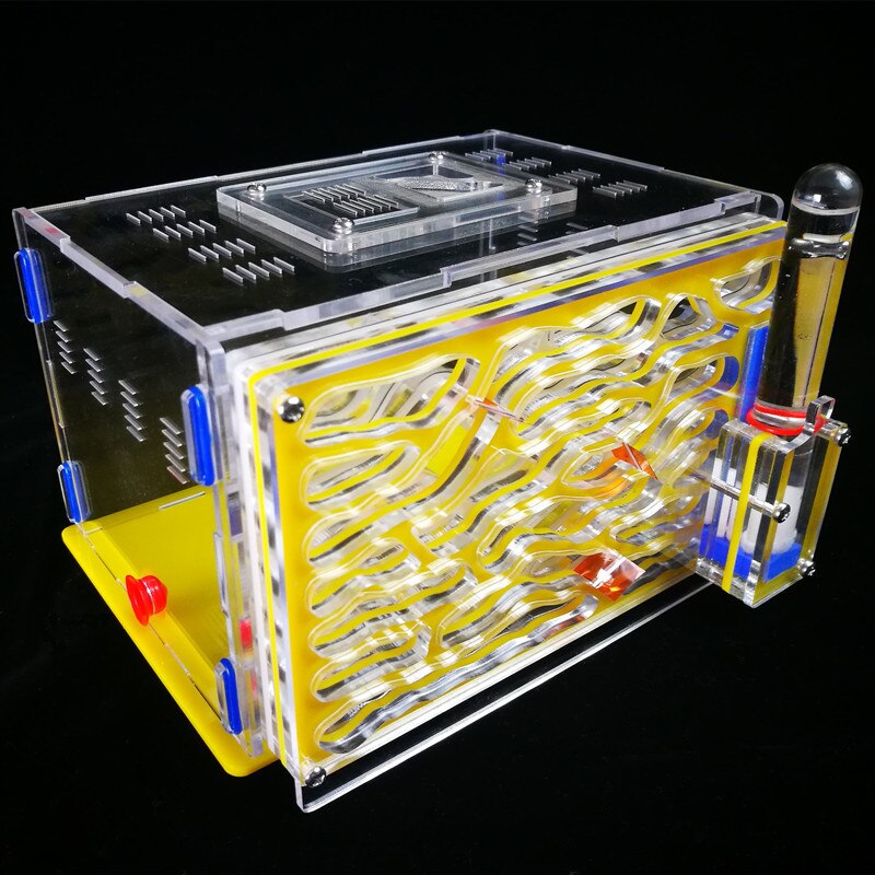 Ant Nest City C1 Insect Cage Farm With Feed Hamper Acrylic Display Box Ant Workshop Pet Ant Villa Castle Separated 3 Layers Home: yellow