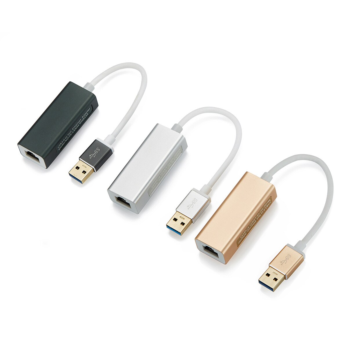 Convertidor de tarjeta de red B26 de aleación de aluminio, USB, Gigabit, Notebook, USB 3,0 a adaptador Ethernet RJ45: gold