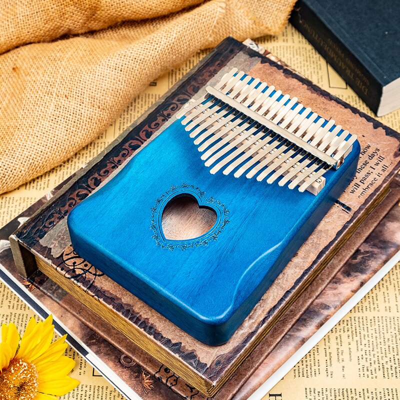 Kalimba 17 Keys Thumb Piano Mahogany Mbira Body Musical Instruments Handguard Wood Kalimba Piano Music Box