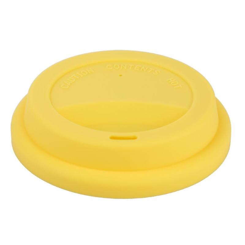 Tapa de taza de silicona gruesa reutilizable Anti-polvo aislante cubierta de taza de té de café resistente al calor seguro saludable tapa de silicona: A
