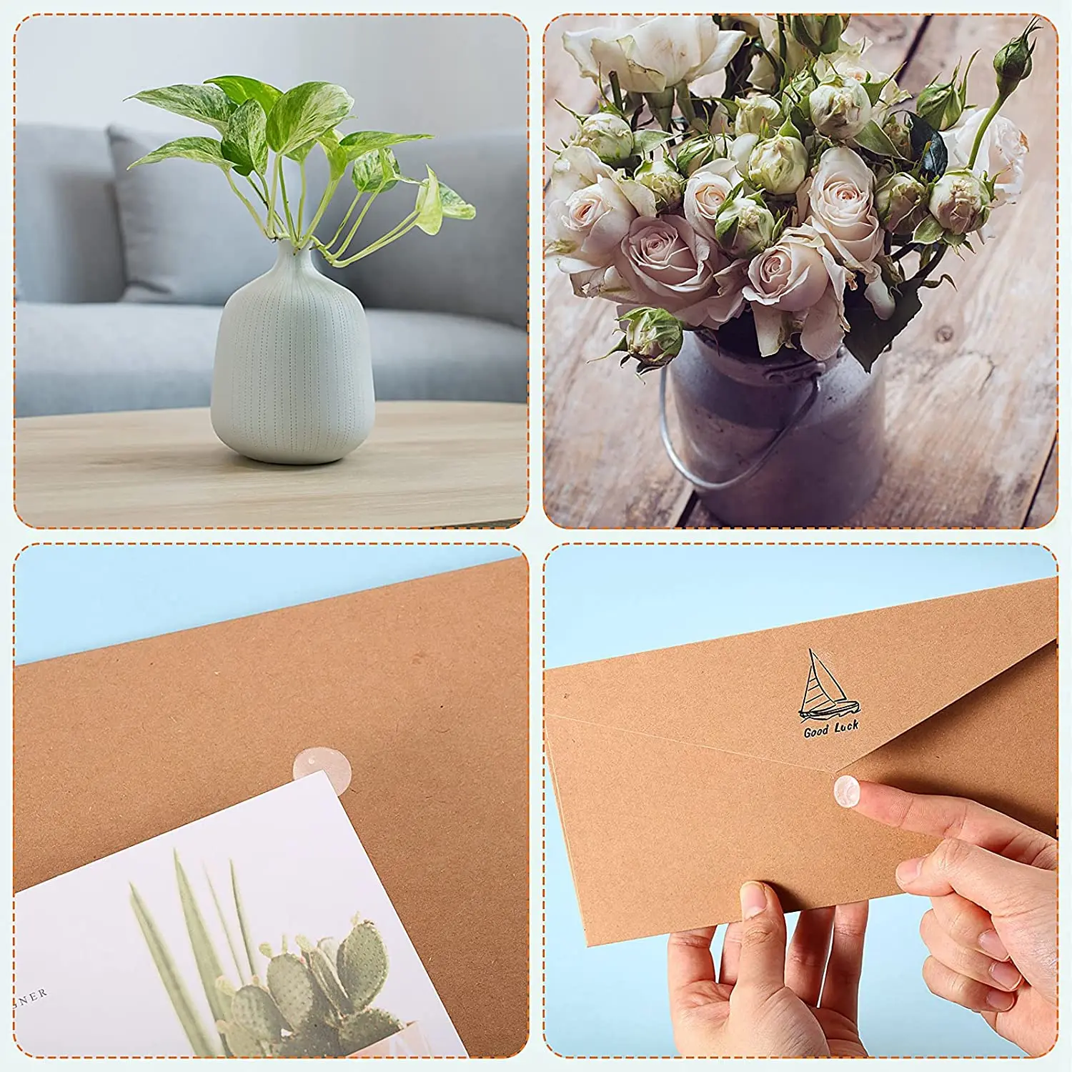 100 pz 1/0.5 cm Adesivo Nastro Biadesivo Adesivi Rimovibili Rotondi Appiccicosi Tack Nessuna Traccia Piccoli Adesivi per la Decorazione del Festival